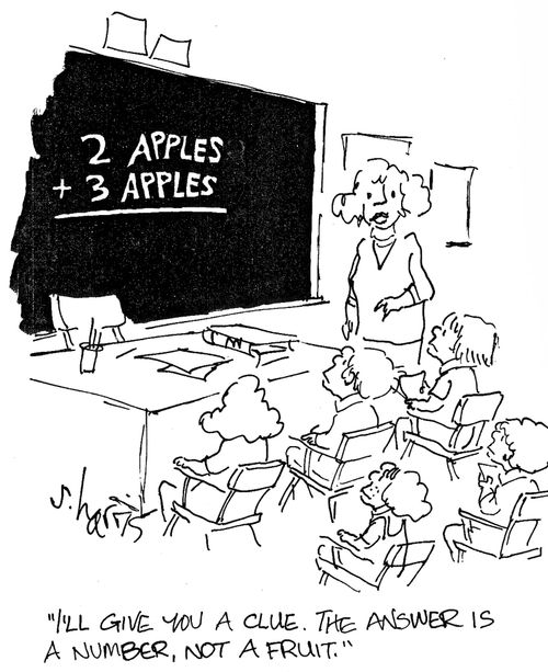 'I'll give you a clue. The answer is a number, not a fruit.'