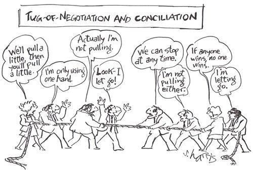 'Tug-of-negotiation and conciliation'