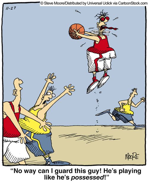 'No way can I guard this guy! He's playing like he's possessed!'