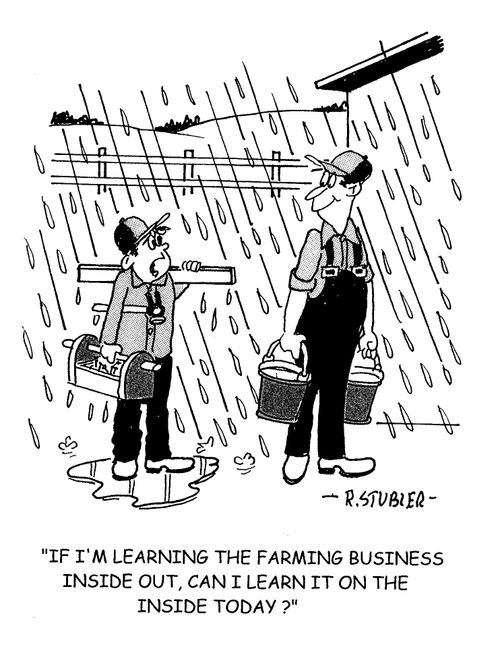'If I'm learning the farming business inside out,can I learn it on the inside today?'