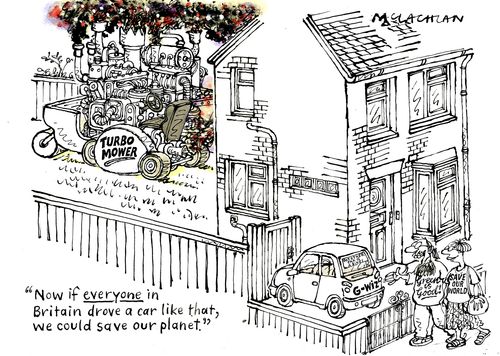 'Now if everyone in Britain drove a car like that, we could save our planet!'