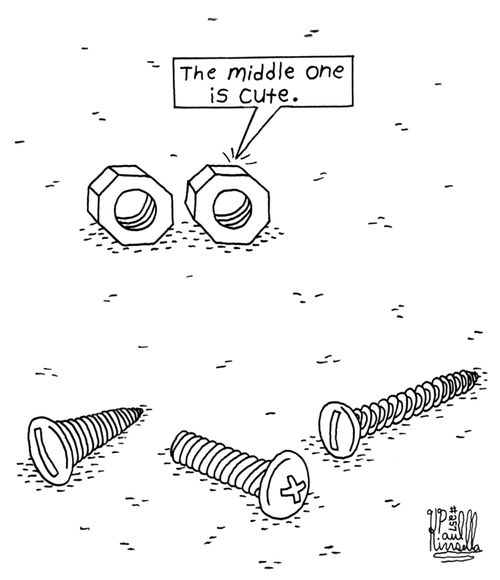 'The middle one is cute.'