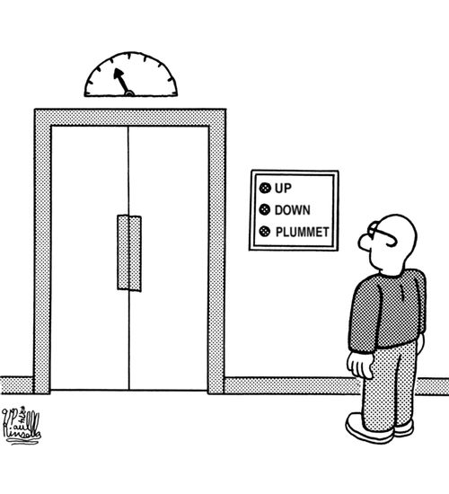Up, Down, Plummet (waiting for elevator)