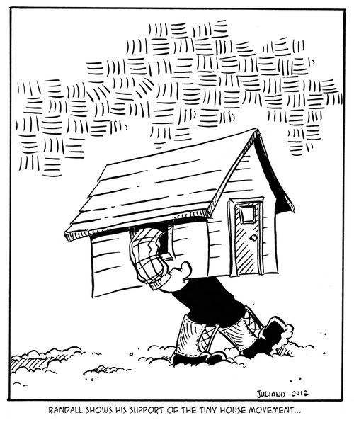 Randall shows his support of the tiny house movement...