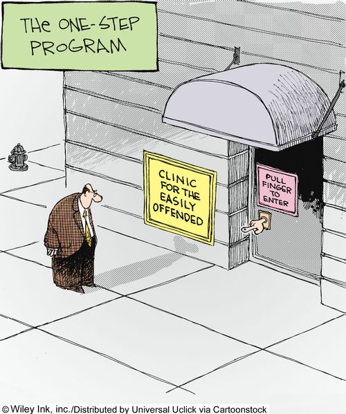 The One-Step Program: 'Clinic for the Easily Offended.'
