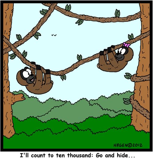 'I'll count to ten thousand: Go and hide...'