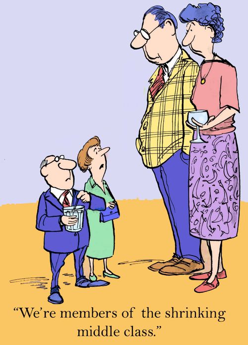 'We're members of the shrinking middle class.'