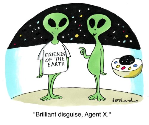 'Brilliant disguise, Agent X.'