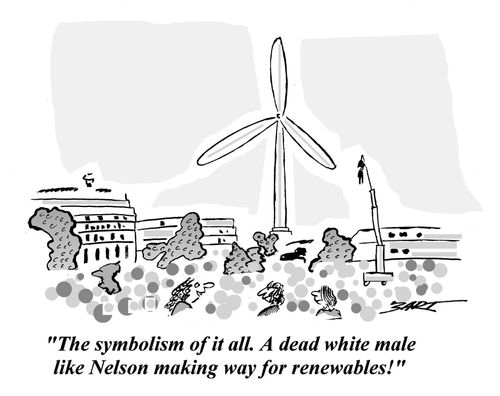'The symbolism of it all. A dead white male like Nelson making way for renewables!'