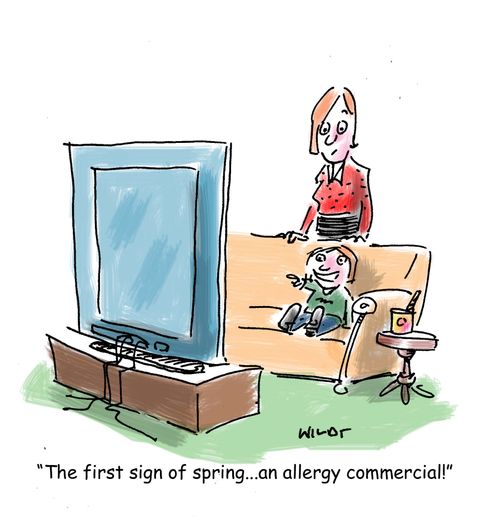 'The first sign of spring...an allergy commercial!'