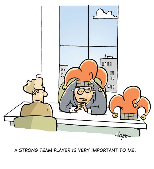 'A strong team player is very important to me.'