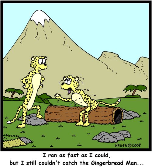 'I ran as fast as I could, but I still couldn't catch the Gingerbread Man...'