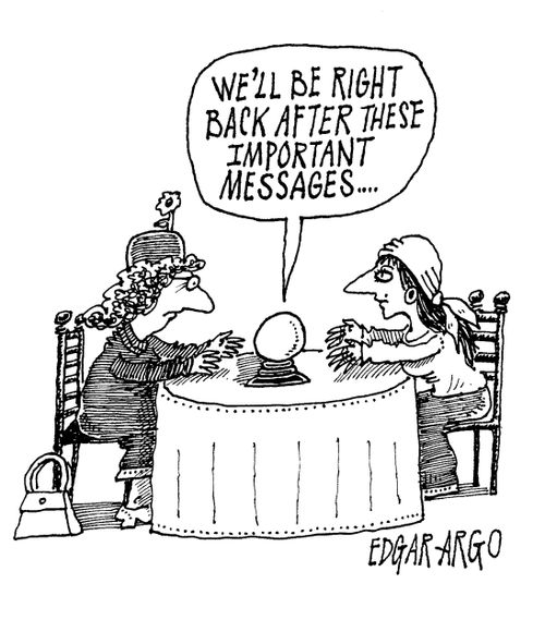 'We'll be right back after these important messages.'