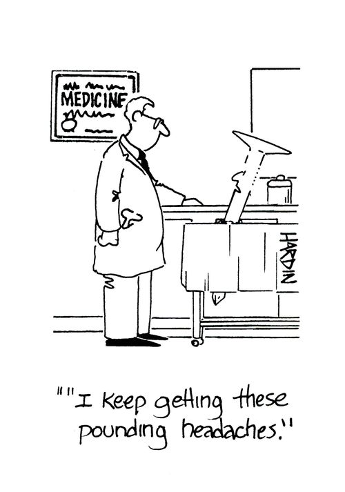 'I keep getting these pounding headaches.'