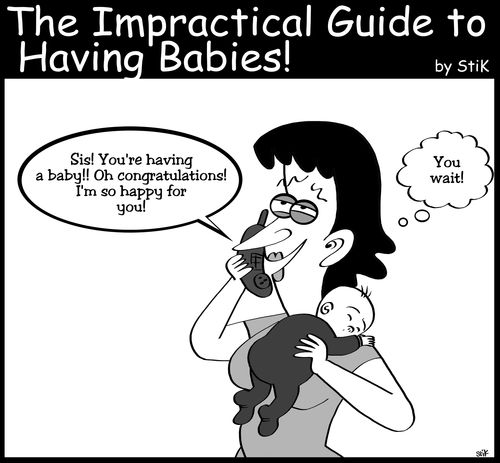 Mother congratulating her sister on becoming pregnant.