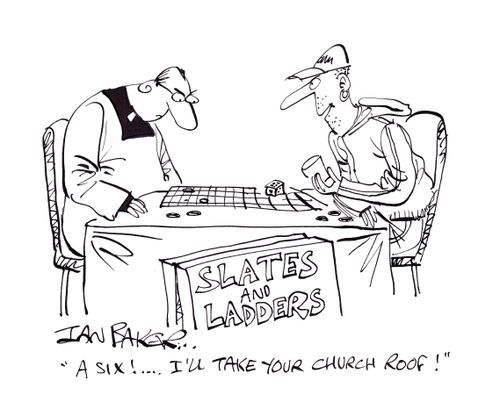 'A six!...I'll take your church roof!'