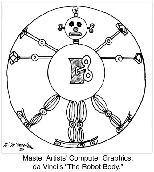 Master Artists' Computer Graphics: da Vinci's 'The Robot Body.'