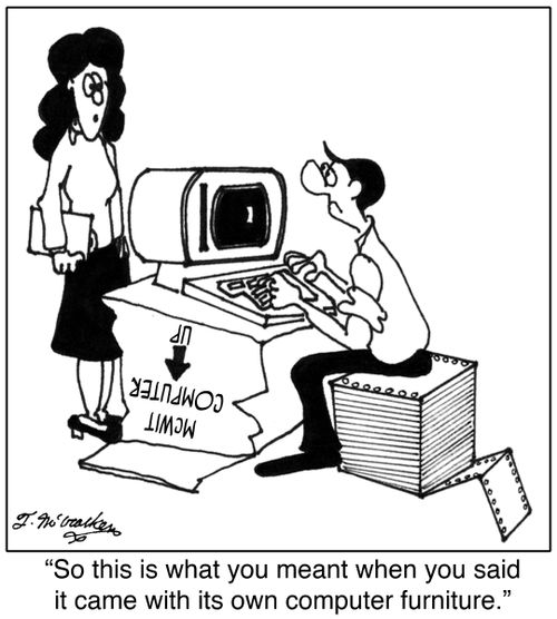 So this is what you meant when you said it came with its own computer furniture.