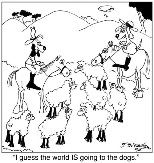 'I guess the world IS going to the dogs.'