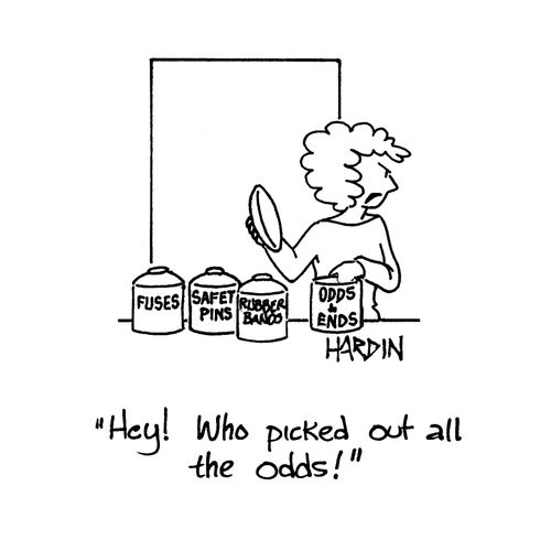 'Hey! Who picked out all the odds!'