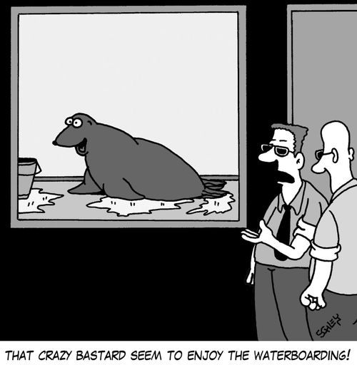 'That crazy bastard seem to enjoy the waterboarding!'