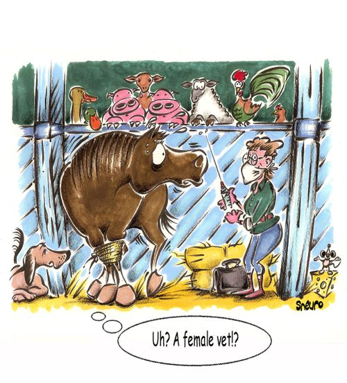 'Uh? A female vet?'
