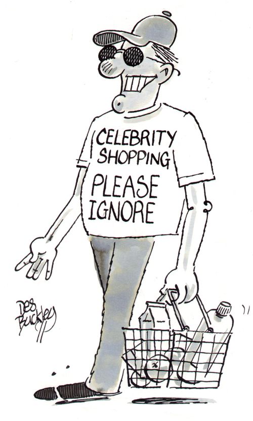 'Celebrity shopping please ignore.'