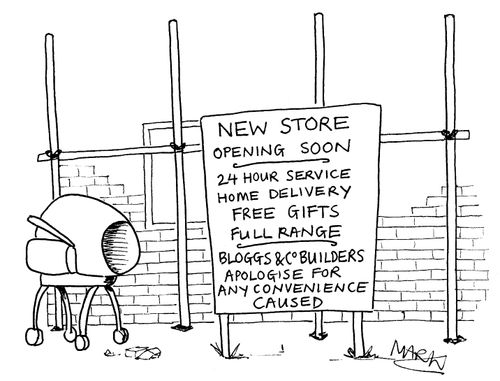 Bloggs and co Builders apologise for any convenience caused
