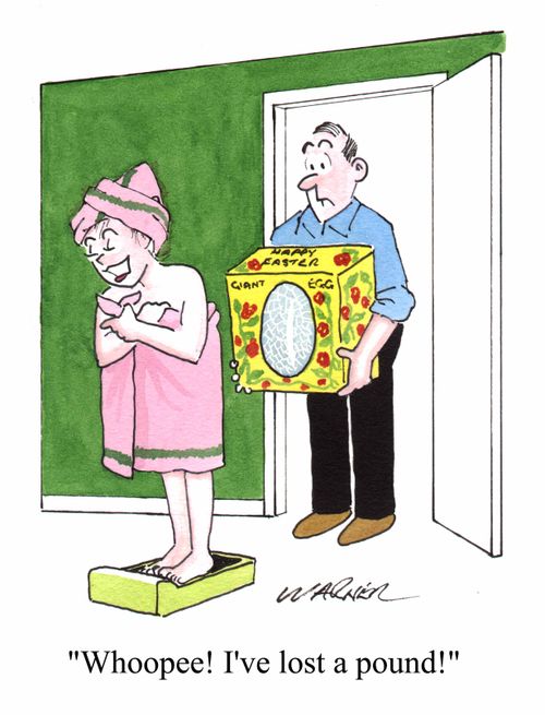 "Whoope! I've lost a pound!"