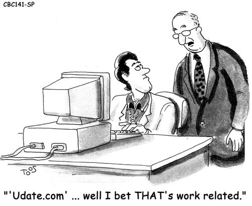 ''Udate.com'... well I bet THAT's work related.'