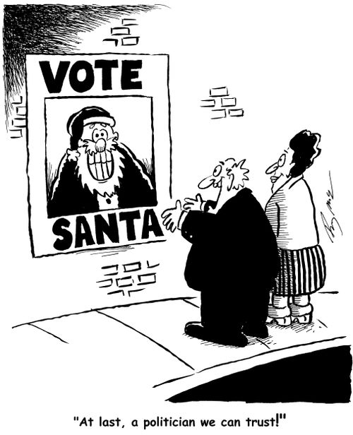 Santa running for office: 'At last, a politician we can trust!'