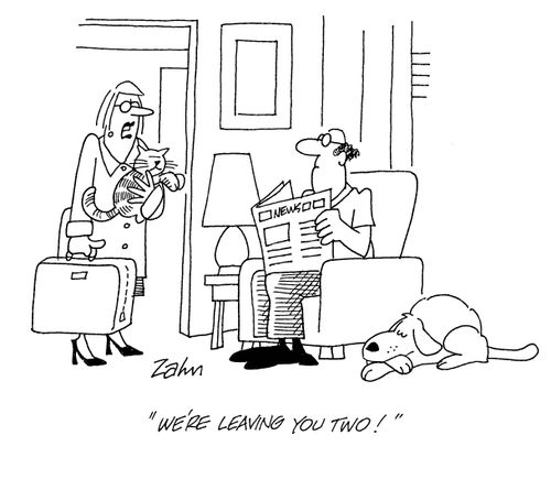 'We're leaving you two!'
