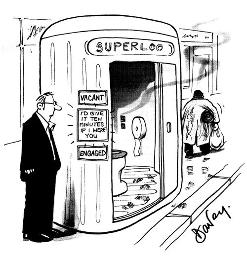 Superloo-"I'd give it 10 minutes if I were you."