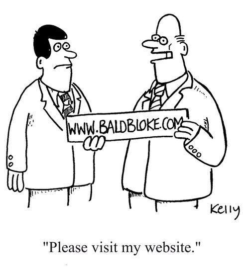 'Please visit my website.'