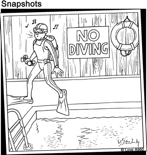 No diving.