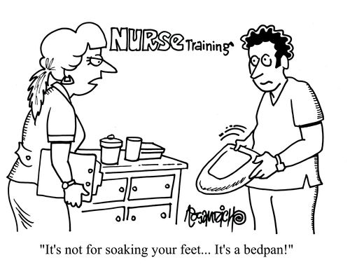 'It's not for soaking your feet... it's a bedpan!'