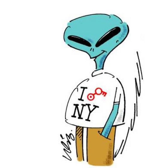 "I crop-circle NY" t-shirt.