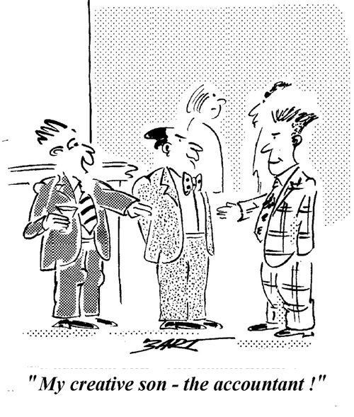 "My creative son - the accountant!"