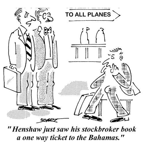 "Henshaw just saw his stockbroker book a one way ticket to the Bahamas."