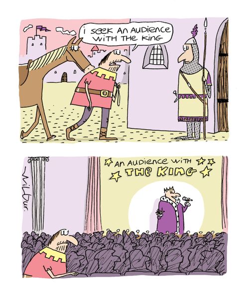'I seek an audience with the king.'