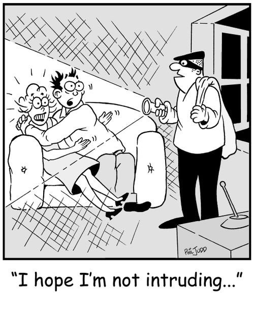 'I hope I'm not intruding...'