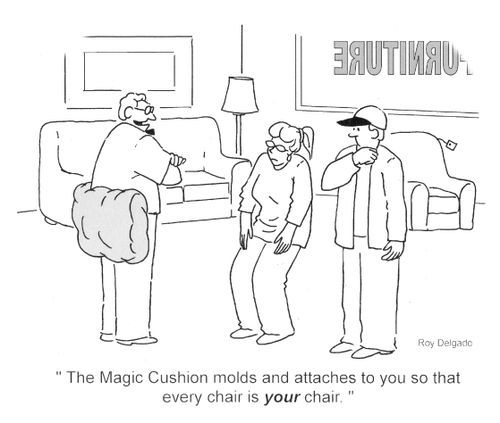 'The Magic Cushion molds and attaches to you so that every chair is your chair.'