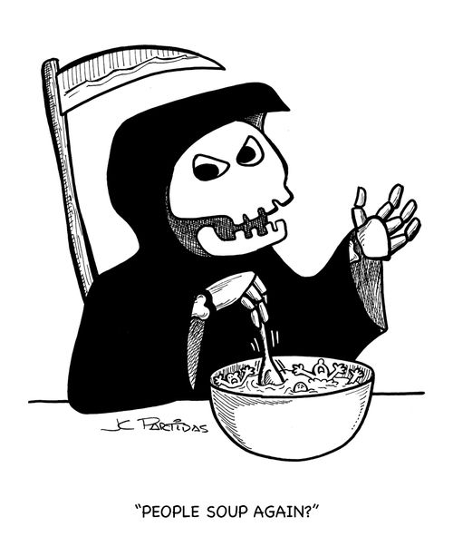 'People soup again?'