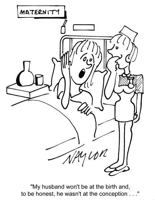 'My husband won't be at the birth and, to be honest, he wasn't at the conception...'