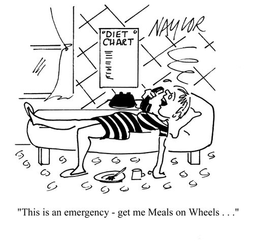 'This is an emergency, get me meals on wheels...'