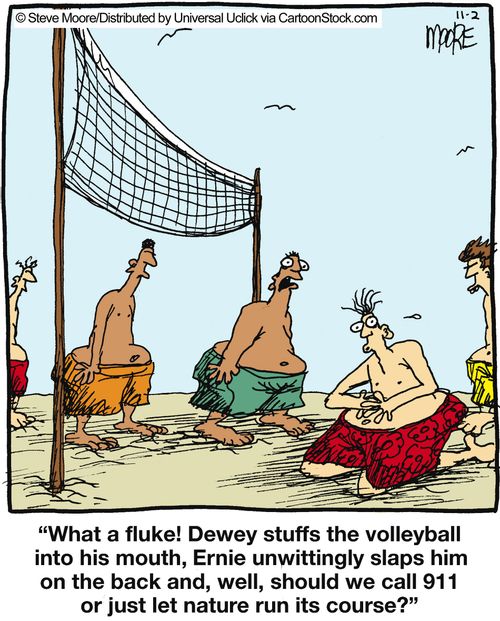 'What a fluke!...'