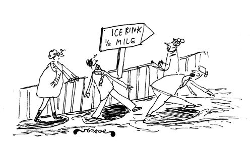 Ice Rink sign.