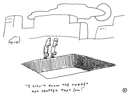'I didn't know the market had dropped that low!'