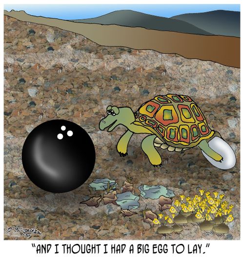 'And I thought I had a big egg to lay.'