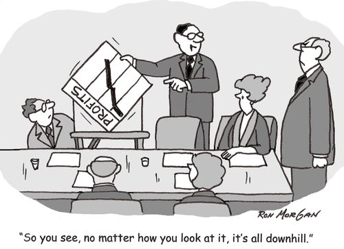 'So you see, no matter how you look at it, it's all downhill.'